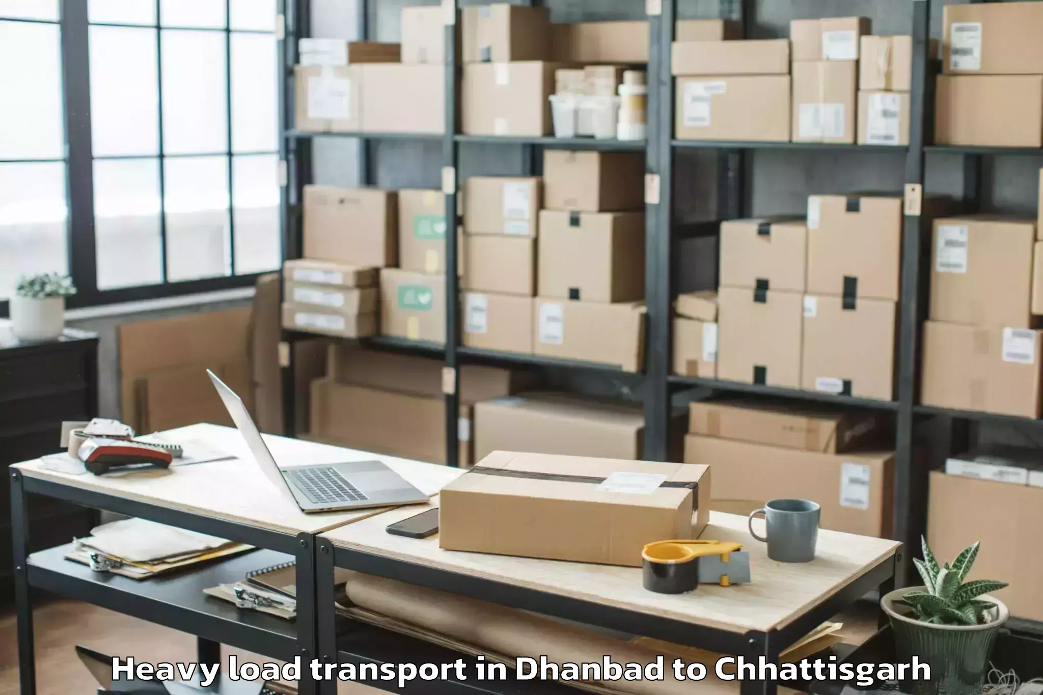 Comprehensive Dhanbad to Bilaspur Heavy Load Transport